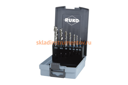 Набор машинных метчиков RUKO HSS 35 град M3-M12 245058RO