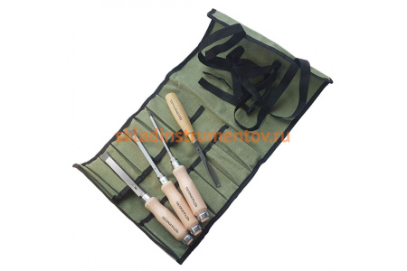 Набор долот ПЕТРОГРАДЪ 6, 8, 10, 16 мм в сумке-скрутке М00015811