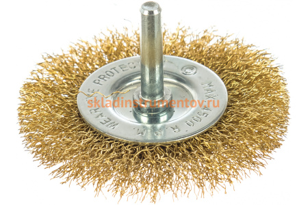 Щетка плоская со шпилькой 75 мм для дрели КЕДР 146-0075 208025