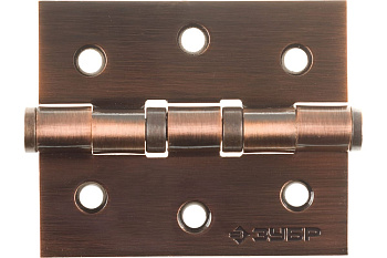 Дверная петля Зубр Эксперт 2 подшипника цвет старая медь AC с крепежом универсальная 75x63x2.5 мм 2 шт. 37601-075-6