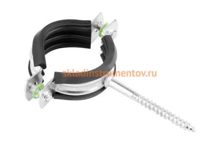 Трубный оцинкованный хомут с шурупом Зубр 3/4", 1 шт. 37854-25-29-1