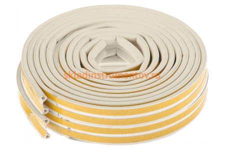 Самоклеящийся уплотнитель Сибртех профиль Р белый 24 м 93845