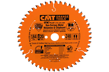 Диск пильный по алюминию (184x1.8/1.2x20 мм; Z48; TCG NEG -6) CMT 276.184.48H