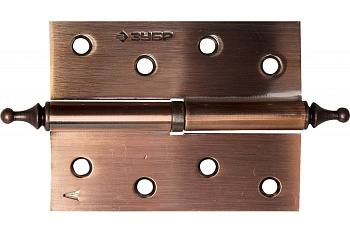 Дверная разъемная петля Зубр Эксперт 1 подшипник цвет старая медь AC левая с крепежом 100x75x2.5 мм 2 шт. 37605-100-6L