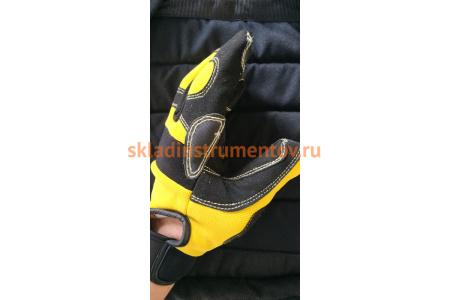 Перчатки антивибрационные Jeta Safety черно-желтые JAV01-VP-9/L