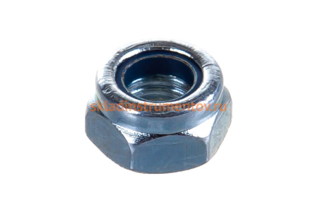 Шестигранная гайка Зубр DIN 985 самостопорящаяся, с нейлоновым кольцом, класс прочности 8, оцинкованная M5 ТФ6 18 шт 4-303586-05