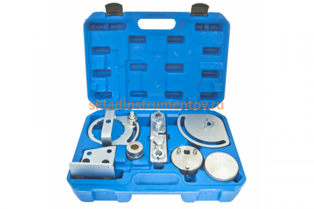 Набор фиксаторов для обслуживания двигателей T6 в кейсе ЭВРИКА Volvo S80, XC90, 60, 70-3, 0T, 3, 2 E ER-86919