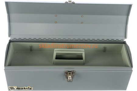 Ящик металлический для инструмента (484х154х165 мм) MATRIX 906025 Ящик металлический для инструмента (484х154х165 мм) MATRIX 906025