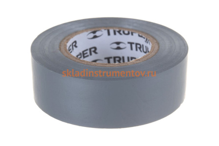 Изолента Truper акрил, 9 м, ширина 19 мм, серая M-22G 13516