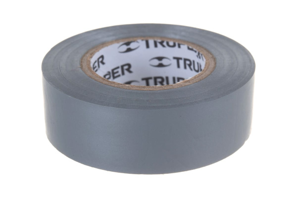 Изолента Truper акрил, 9 м, ширина 19 мм, серая M-22G 13516