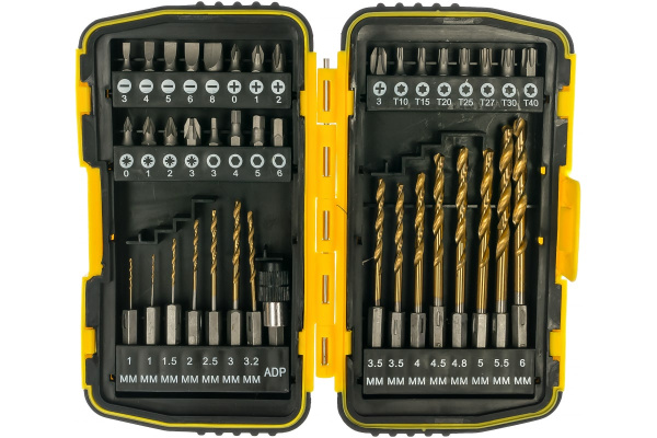 Набор бит и сверл 40 предметов Biber 84945 тов-160269