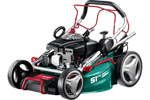 Самоходная бензиновая газонокосилка ЗУБР 510 мм, 6.5 л.с. ГБС-510