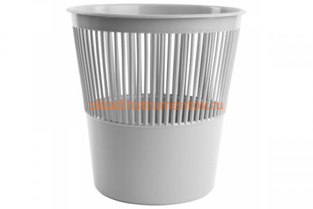 Корзина для бумаг BRAUBERG сетчатая, 9 литров, серая 237002