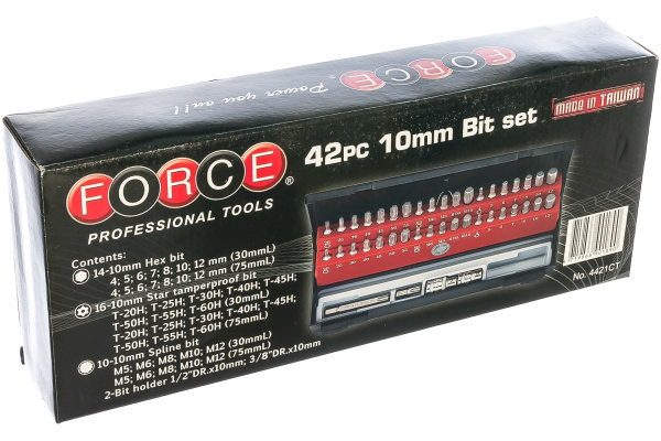 Набор бит шестигранник, Torx FORCE 4421C