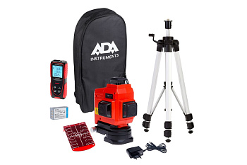 Комплект-1 ADA: лазерный уровень TopLiner 3-360 Set + дальномер Cosmo 50 А00547