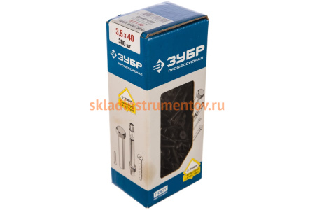 Саморезы универсальные оксидированные по дереву/металлу 300 шт. (3,5х40 мм; PH2; ТФ1) ЗУБР 4-300011-35-040