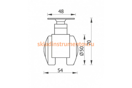 Колесная опора с тормозом, с площадкой для крепления JET 320B D51мм FU320B.051BL99