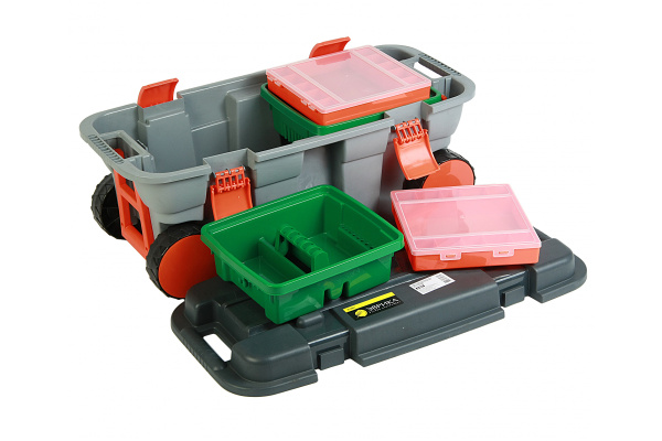 Универсальный ящик на колесах с 2 лотками и 2 боксами ЭВРИКА ER-10344