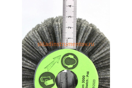 Щетка (110х100х19 мм; +4 паза; P46; полимерный ворс) ОСБОРН 3-382 FEL110100P46PGR