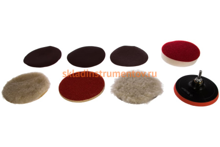 Набор насадок полировальных 7 шт. (125 мм) для дрели Зубр 3591-125-H7