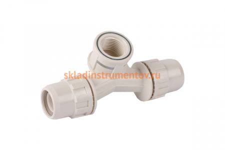 Тройник переходной со смещением (20х20 мм; 1/2") для трубопровода Зубр 51504-20-1/2-20