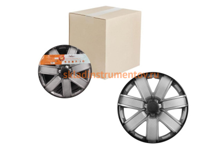 Колесные колпаки Airline 16" Гелакси +, серебристо-черные, 2 шт. AWCC-16-20