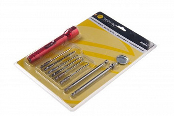 Набор фонарь 3LED, зеркало телескопическое 51см ЭВРИКА ER-53047