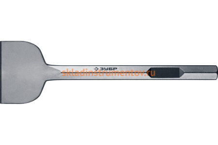 Зубило лопаточное БУРАН, 125х400 мм, HEX 28 Зубр 29372-125-400