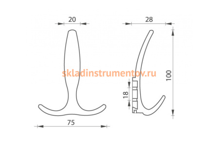 Мебельный крючок JET 543 хром CH543Z.000CP99