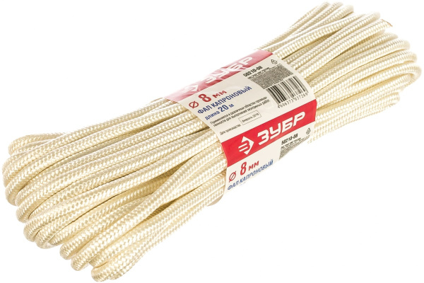 Капроновый фал Зубр 50210-08 Капроновый фал Зубр 50210-08