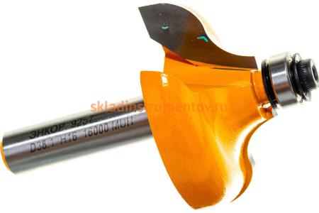 Фреза кромочная калевочная (38.1х16 мм; R 6.3 мм; хвостовик 8 мм) по дереву Энкор 9257