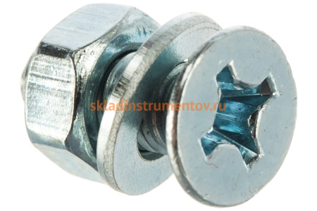Винт ЗУБР DIN965 в комплекте с гайкой DIN934 12 шт 303456-06-016