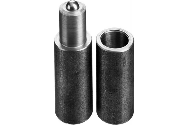 Петля для металлических дверей СИБИН галтованная, цилиндрической формы, с впрессованным шариком, 20x110 мм 37617-110-20