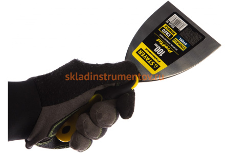 Шпатель с профилированным нержавеющим полотном и 2к ручкой 100мм STAYER PROFESSIONAL 10045-10