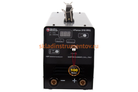 Инверторный аппарат электродной сварки QUATTRO ELEMENTI i-FORCE 210 PFC 771-626 Инверторный аппарат электродной сварки QUATTRO ELEMENTI i-FORCE 210 PFC 771-626