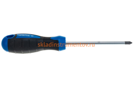 Слесарная отвертка Зубр Cr-Mo PZ1 x 100 мм Проф 25233-1