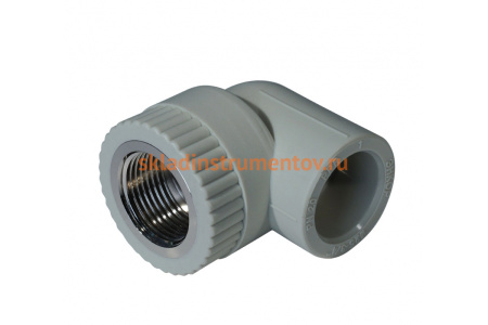 Комбинированный уголок Энкор PPRC ф 25ммх 3/4 ВР /25/100/ серый 44173