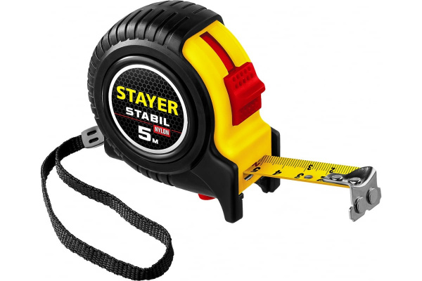 Профессиональная рулетка с двухсторонней шкалой STAYER Stabil 5мх19мм 34131-05_z02