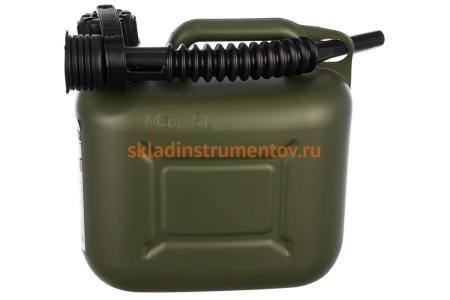 Канистра для ГСМ вертикальная, 5 л пластиковая, усиленная STELS 53124