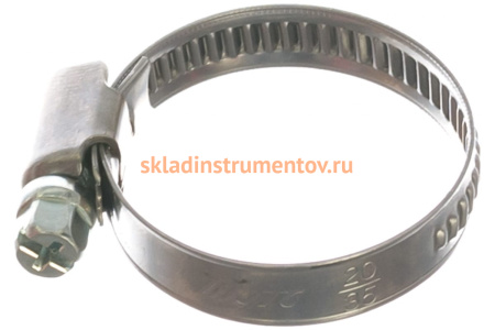 Ленточный червячный хомут 020-035мм JTC-ZN35