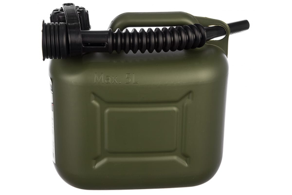 Канистра для ГСМ вертикальная, 5 л пластиковая, усиленная STELS 53124