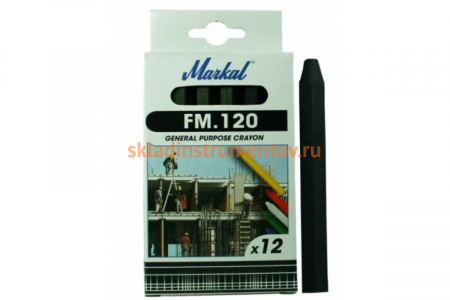 Восковой промышленный мелок Markal FM.120 универсальный, чёрный 44010600