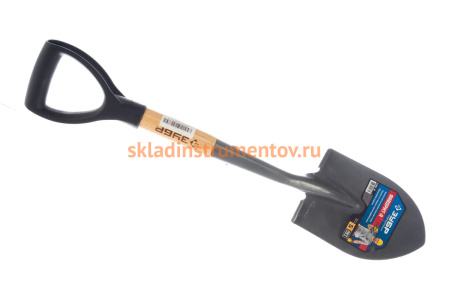 Лопата Зубр ФАВОРИТ-А автомобильная деревянный черенок с рукояткой Проф 4-39504_z01