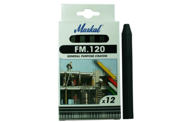 Восковой промышленный мелок Markal FM.120 универсальный, чёрный 44010600 Восковой промышленный мелок Markal FM.120 универсальный, чёрный 44010600