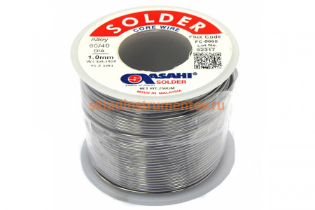 Припой (1 мм, 0.25 кг, Sn60/Pb40, FC5005 флюс RMA) ASAHI 00-00000075