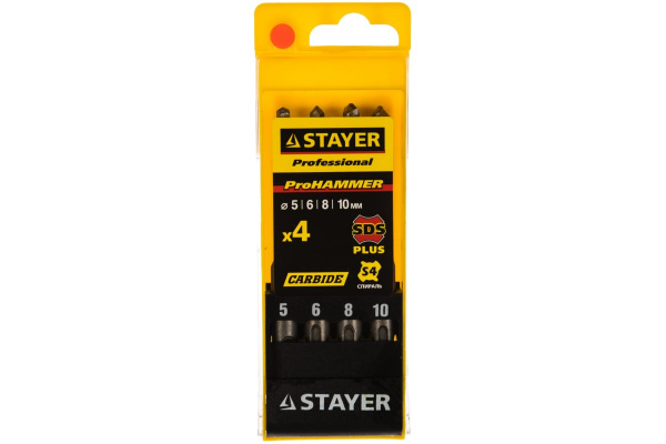 Набор буров (SDS-plus; 4 шт.) по бетону STAYER 2930-H4