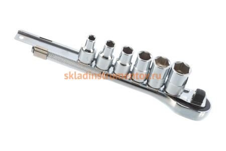 Комплект 6-гранных головок с трещоткой на 1/2" Hans 46134