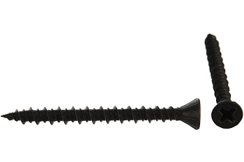 Саморезы с двухзаходной резьбой Зубр по ГВЛ, ДСП, фосфатированные, PH2, 3,9x45мм, ТФ7, 45шт 4-300057-39-045