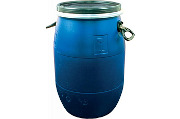 Бочка с крышкой на обруч ТАРА 65л, синяя 00232