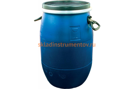 Бочка с крышкой на обруч ТАРА 65л, синяя 00232
